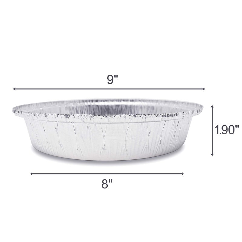 Fig & Leaf (45 Pack) Premium 9-Inch Round Foil Pans with Board Lids l Heavy Duty l Disposable Aluminum Tin for Roasting, Baking, or Cooking - Image 4